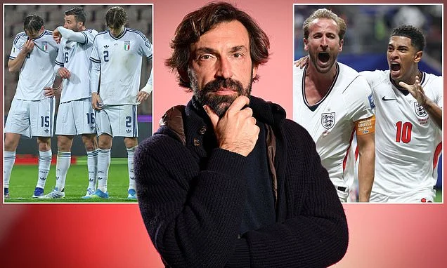 Italy's third-straight World Cup absence is a 'DISASTER', says Andrea Pirlo - as iconic midfielder reveals who he backs to win it all this summer, what's needed for England to become victorious - and his dream of managing in the Premier League