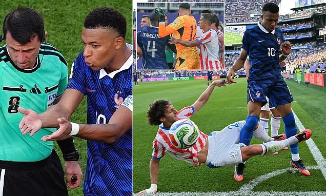 'Complete DISASTER': Furious French newspapers rip apart World Cup referee and hand him BRUTAL 1/10 rating for failing to deal with Paraguay's 'disgraceful' dark arts - as outraged fans call for him to be banned