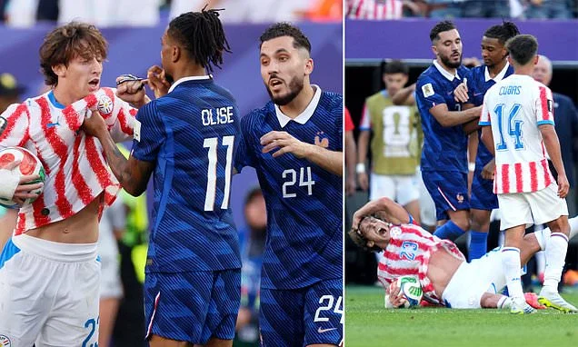 Paraguay's World Cup 'disgrace': Furious BBC pundits savage 'embarrassing' South Americans after last-16 clash descended into chaos with 'dirty' tactics - as Kylian Mbappe hits back with F-bomb response