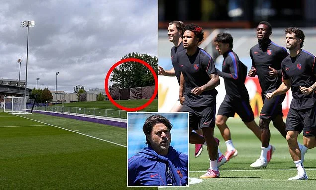 Spooked USMNT put up blacked-out fences over fears spies could watch training before World Cup last-16 showdown with Belgium
